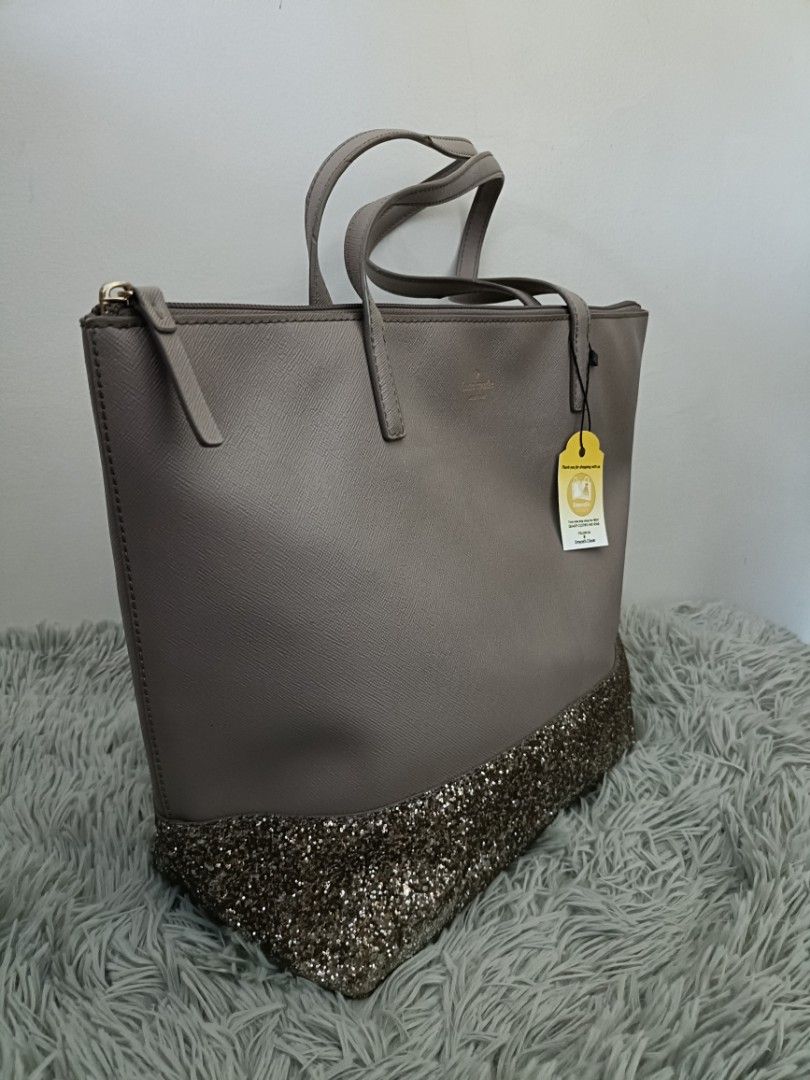 Kate Spade Penny Large Greta Court Glitter Tote Bag Women #39 s Fashion