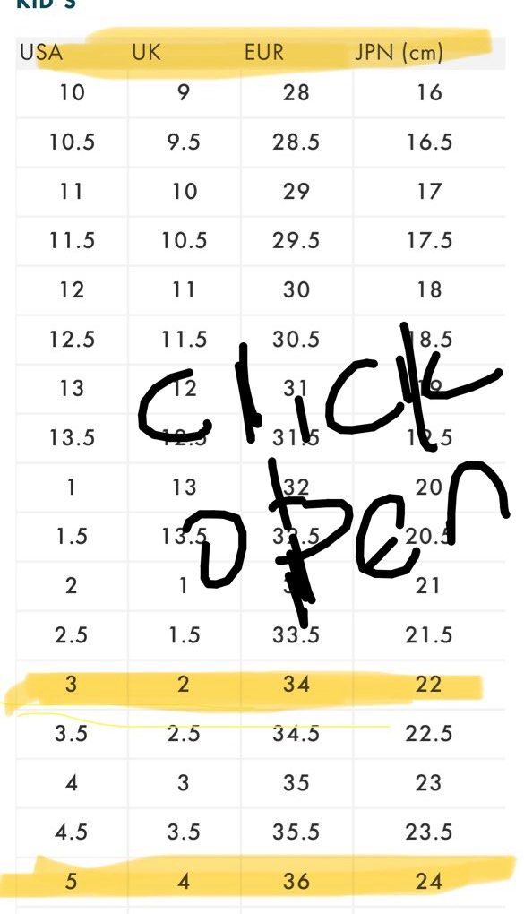 Chaco size chart online