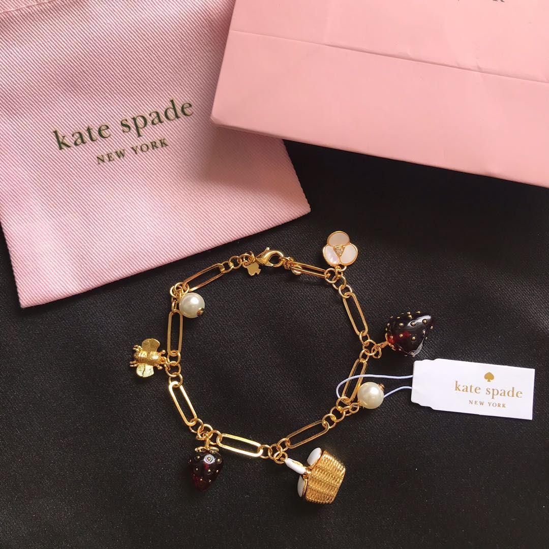 KSNY Kate Spade Charm strawberry Bracelet