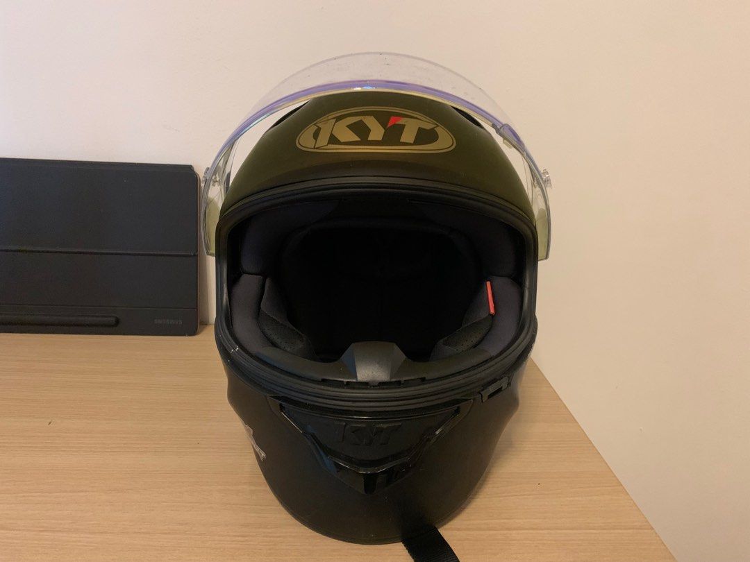 KYT nfr matte black with visor, Auto Accessories on Carousell