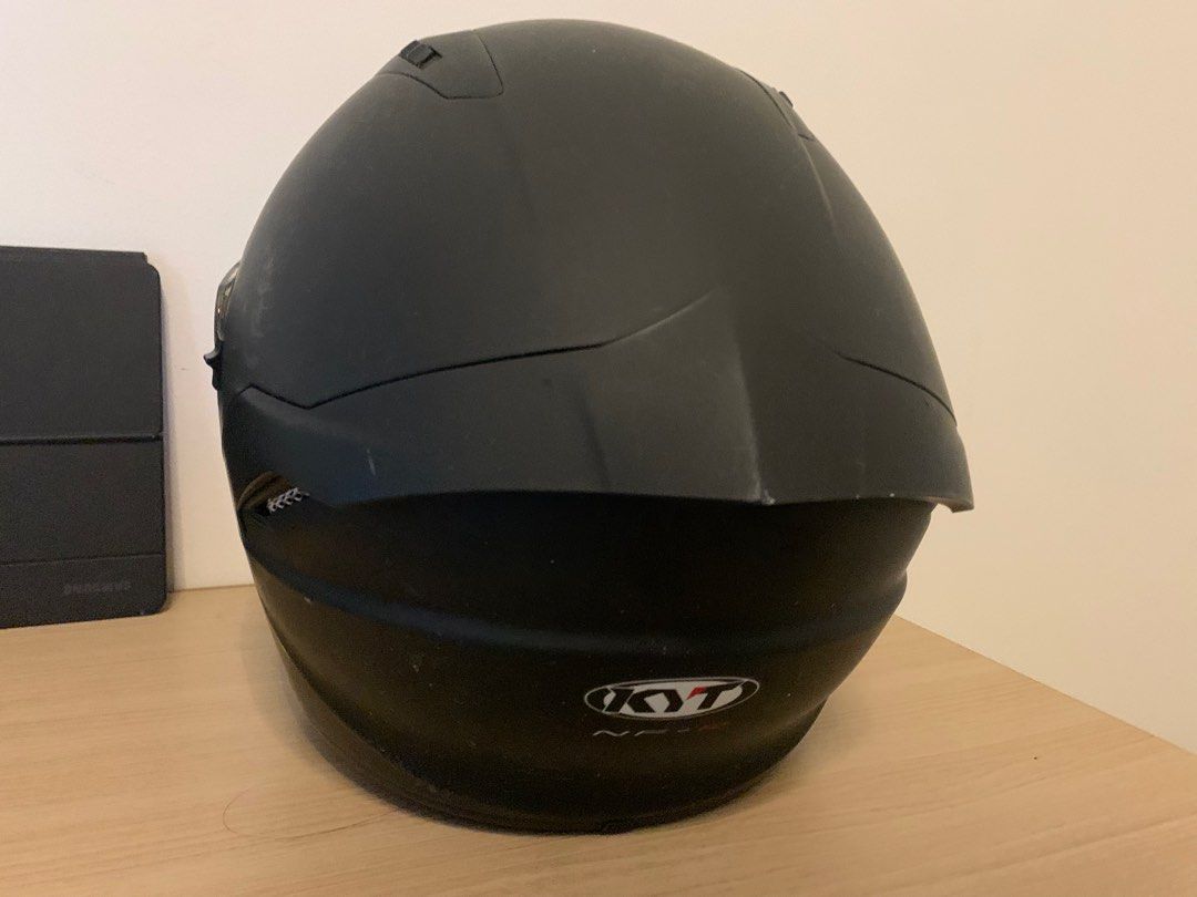 KYT nfr matte black with visor, Auto Accessories on Carousell