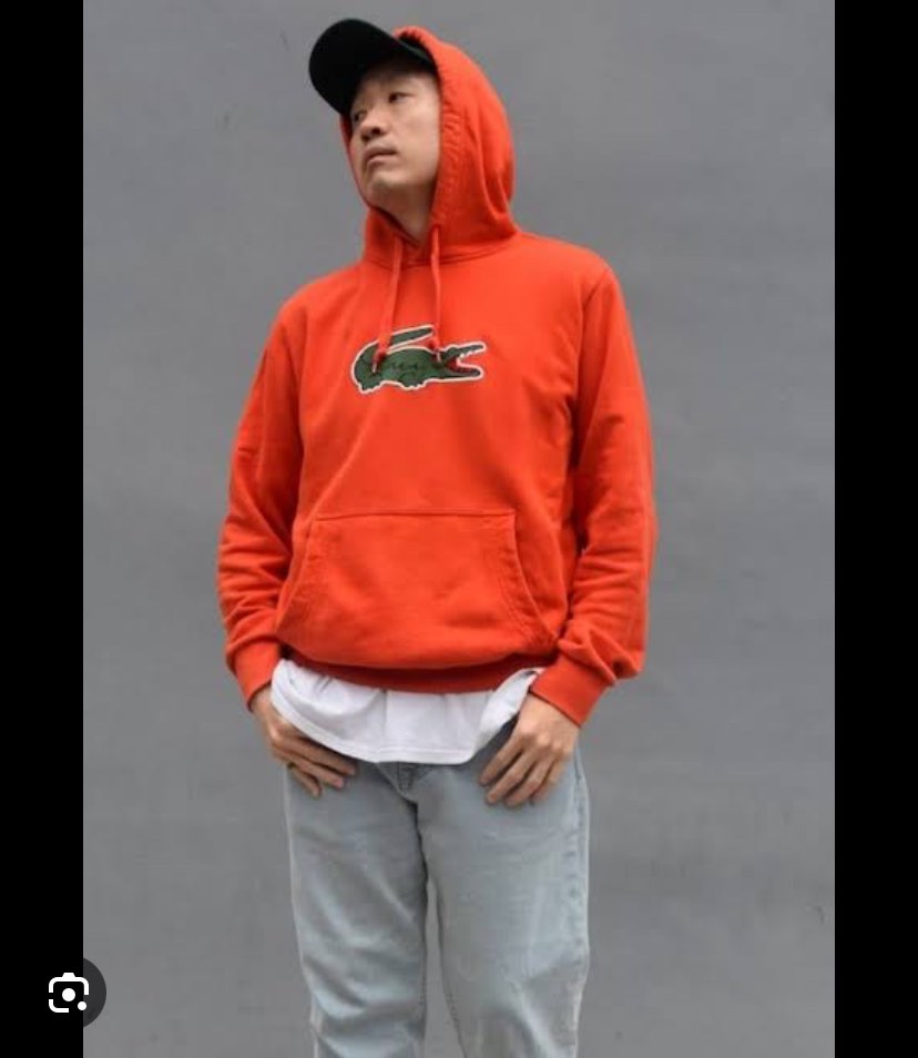 Orange lacoste hoodie online