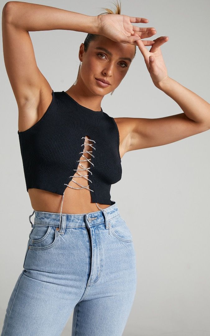 Stone Cargo Lace Up Side Zip Up Crop Top