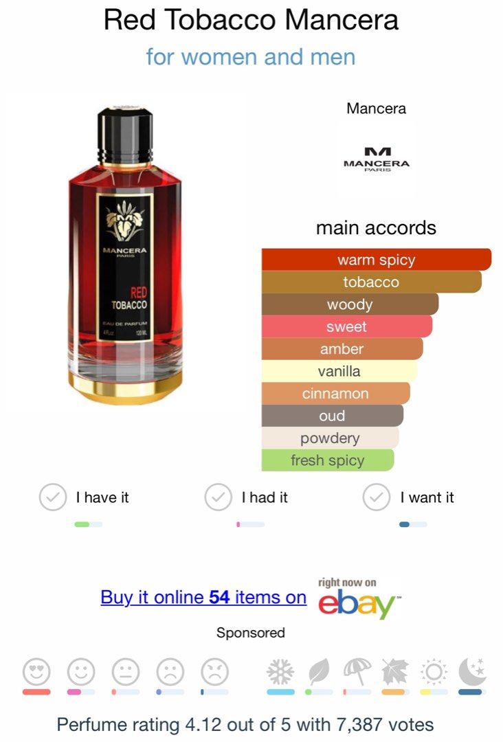 Mancera Red Tobacco EDP 120ML, Beauty & Personal Care, Fragrance &  Deodorants on Carousell