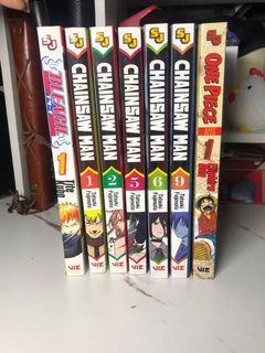 Manga One Piece Bleach Volume 1 Chainsaw man 1, 2, 5, 6, 9 Jujutsu Kaisen Novel Bundle or Individual Mangas