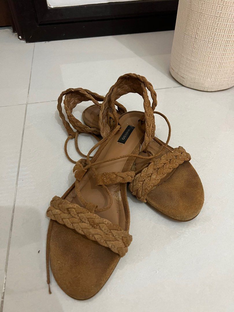 Mango Gladiator sandals Women s Fashion Footwear Flats on Carousell