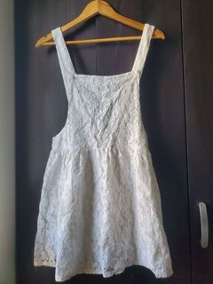 Mango Lace Jumper Mini Dress Skirt in White XS