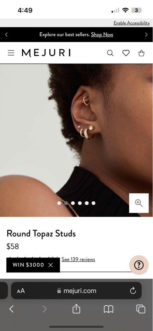 Mejuri x new arrivals studs