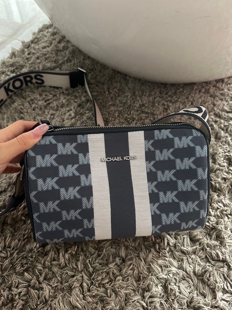 Michael Kors Cooper MK Signatures Mini Center Stripe Duffle
