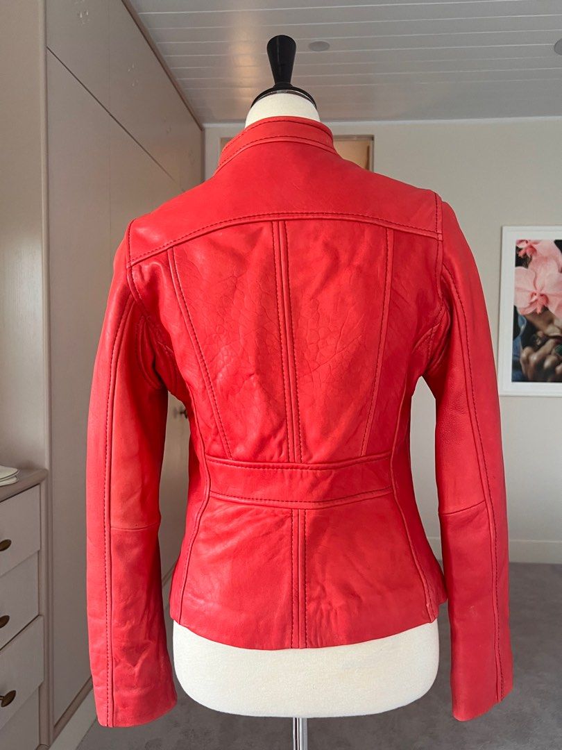 Michael Kors Jacket Womens Small Red Leather. Women s Fashion