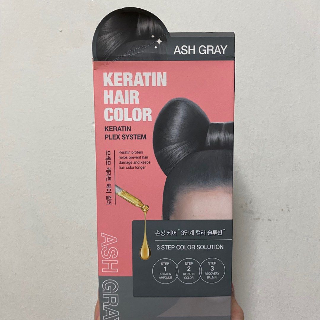 MOREMO Ash Gray Keratin Hair Color Dye, Beauty & Personal Care, Hair on Carousell