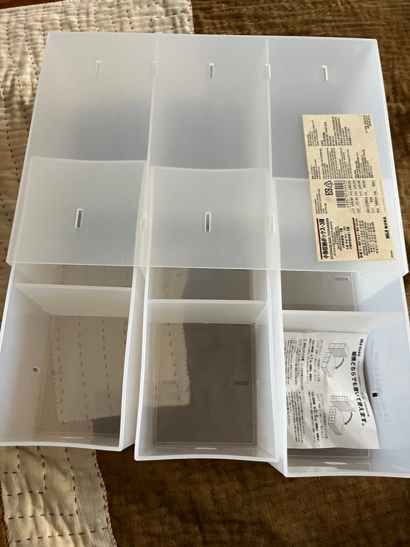 MUJI Storage Box 3 drawers, Furniture & Home Living, Home Improvement