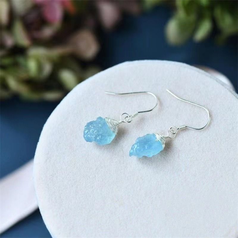 Natural Raw Stone Earrings Women s Fashion Jewelry Organisers
