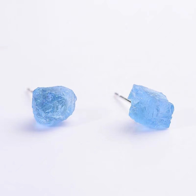 Natural Raw Stone Earrings Women s Fashion Jewelry Organisers