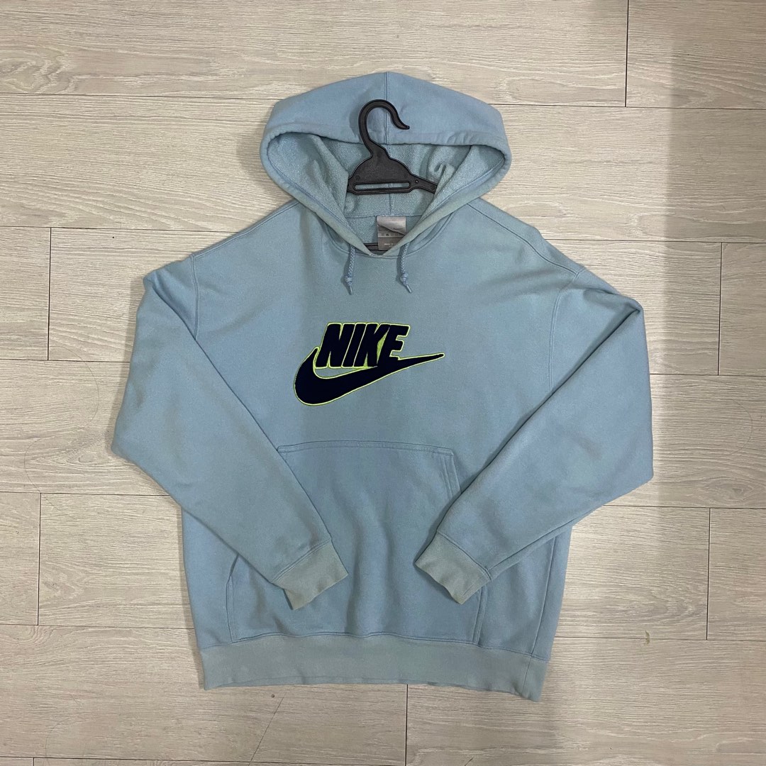 Rare Nike Swoosh Fullprint PO Hoodie, Men's Fashion, Tops & Sets