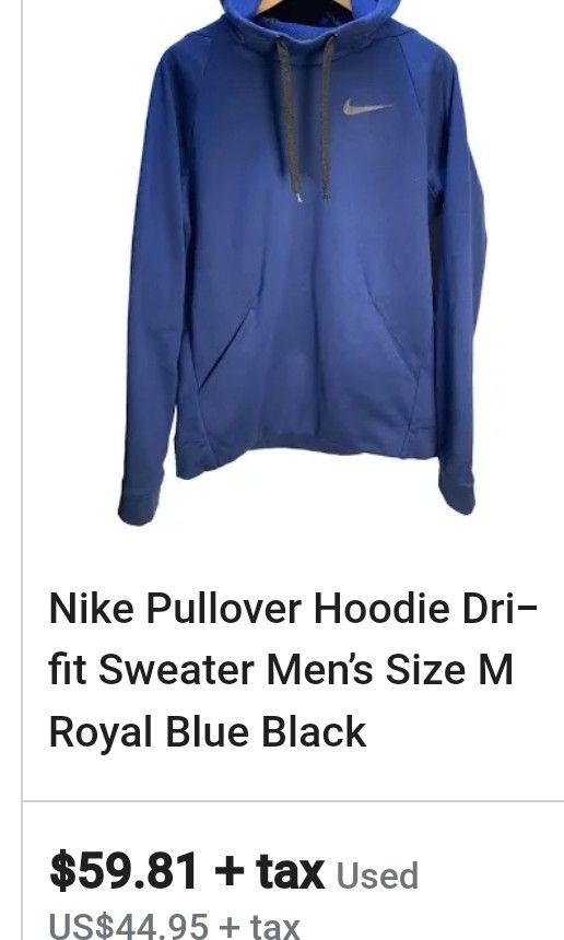 men's nike royal blue hoodie