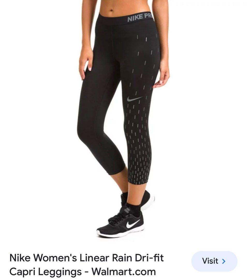 Nike Linear Rain Dri Fit Capri Leggings, Women's Fashion