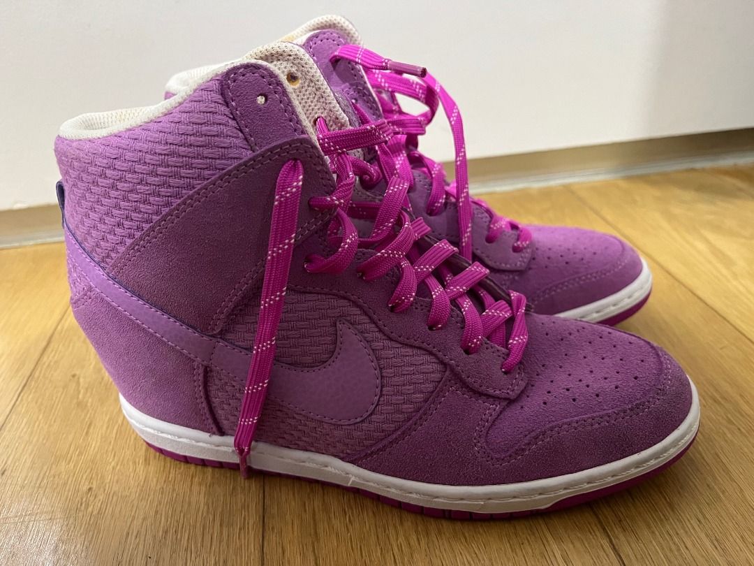 Purple nike wedge sneakers outlet