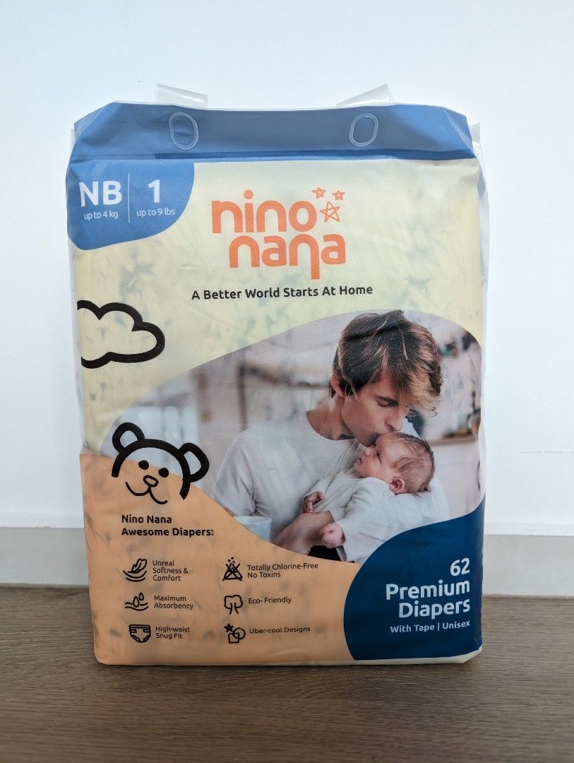 Nino nana Newborn Tape Diaper 62 pcs