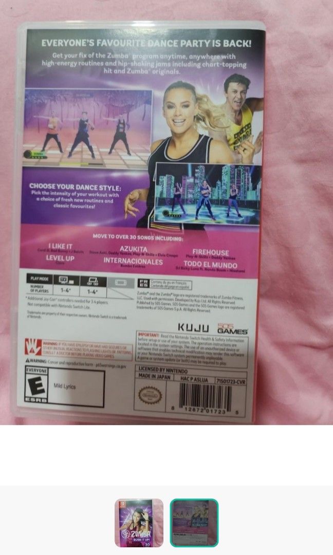 Nintendo Switch Zumba Burn It Up