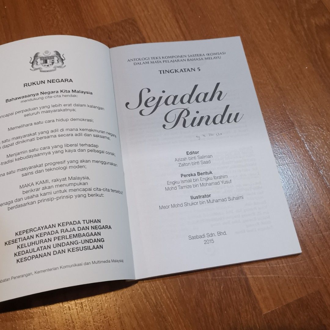 Sejadah Rindu Novel Sejadah Rindu (Tingkatan 5), Hobbies & Toys, Books & Magazines ...