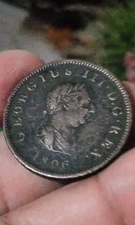 Old rare coin,George 111 1806