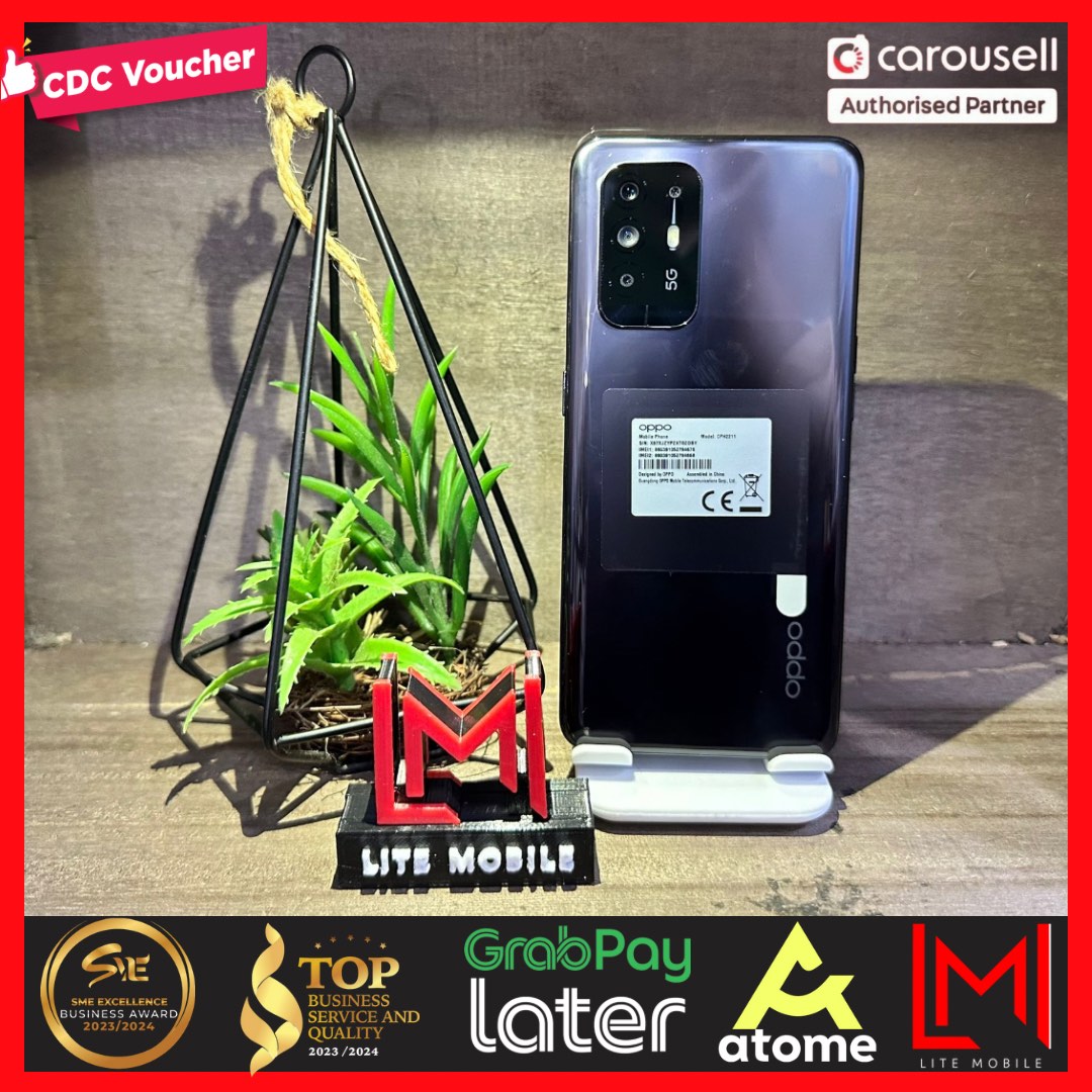 PEIYE Cover Per Oppo A94 5G / Reno 5Z 5G, Custodia In Vetro Temperato 9H E TPU, Protezione Posteriore Colorata