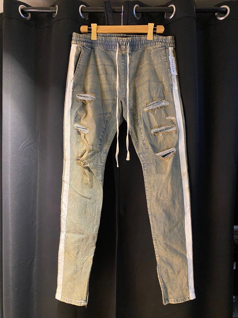 PACSUN JEANS JOGGER DENIM ACID WASH