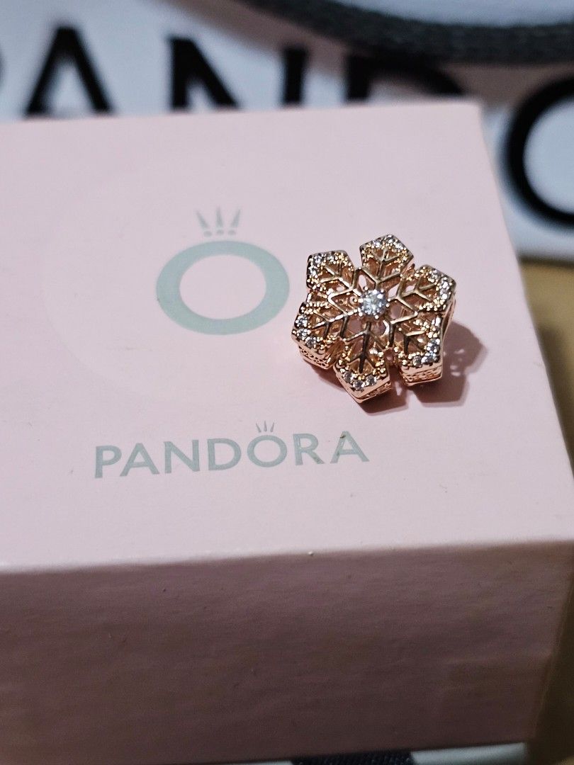 Pandora snowflake charm rose gold shop