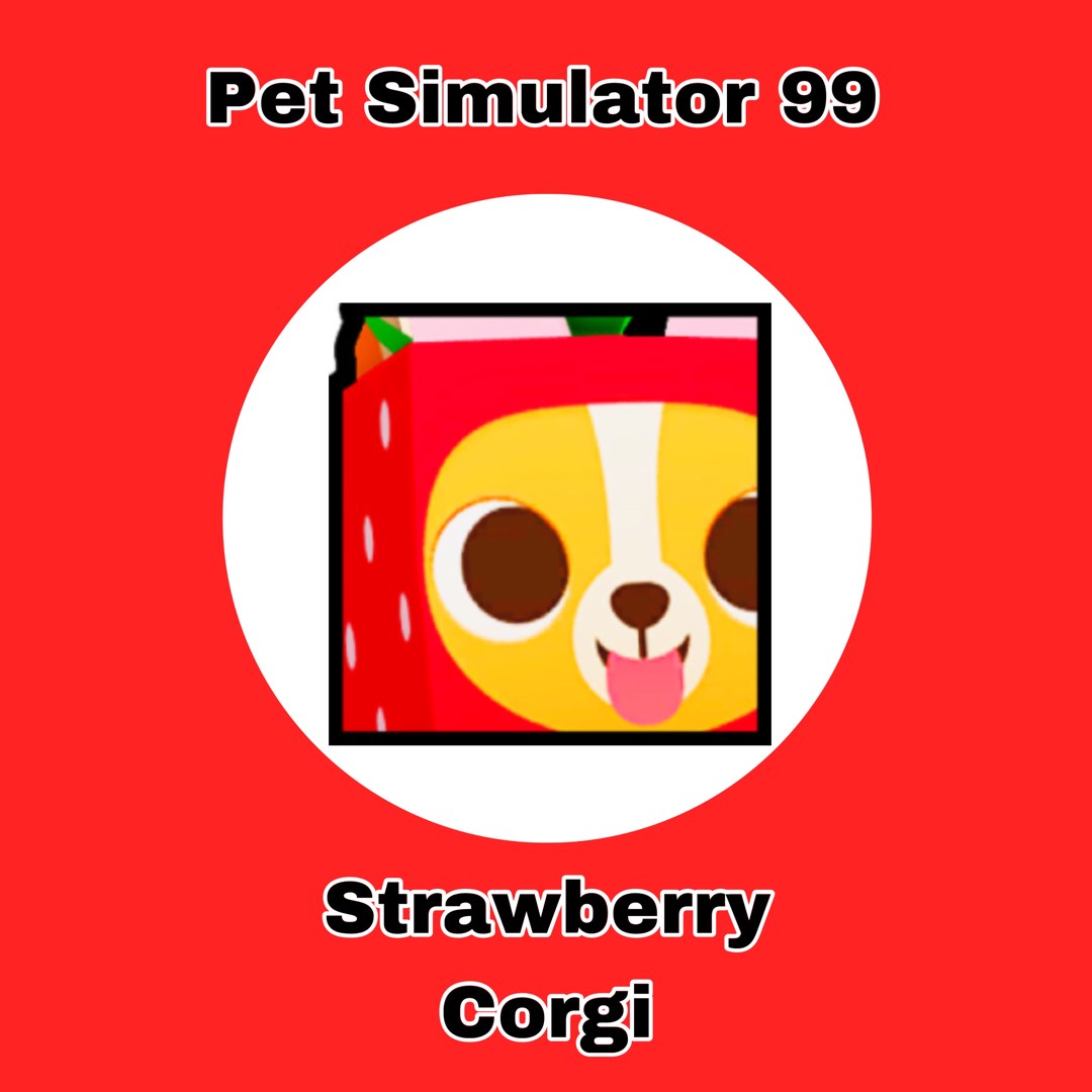 [Pet Simulator 99 PS99] Huge Strawberry Video Gaming, Gaming Accessories, InGame