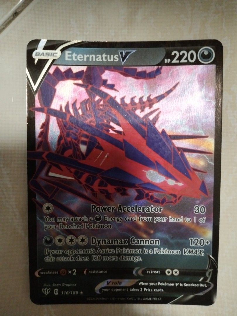 Pokmon card - Darkness Ablaze Eternatus V, Hobbies & Toys, Toys & Games on  Carousell
