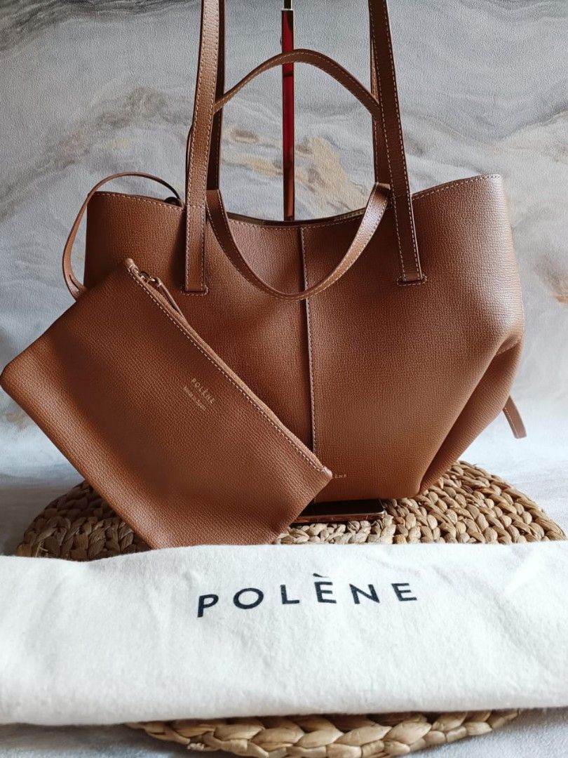 Polene Cyme Mini camel, Barang Mewah, Tas Dompet di Carousell