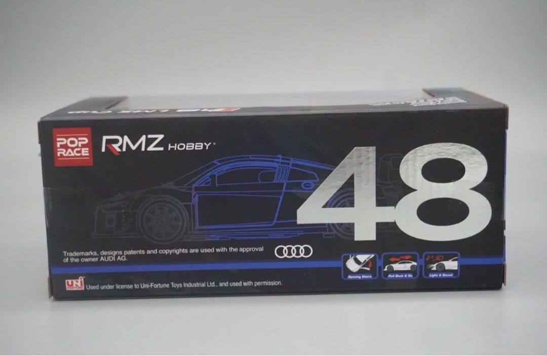 POP RACE 1:32 Audi R8 LMS GT3 #48 (AAPE Blue Camo) Diecast Car