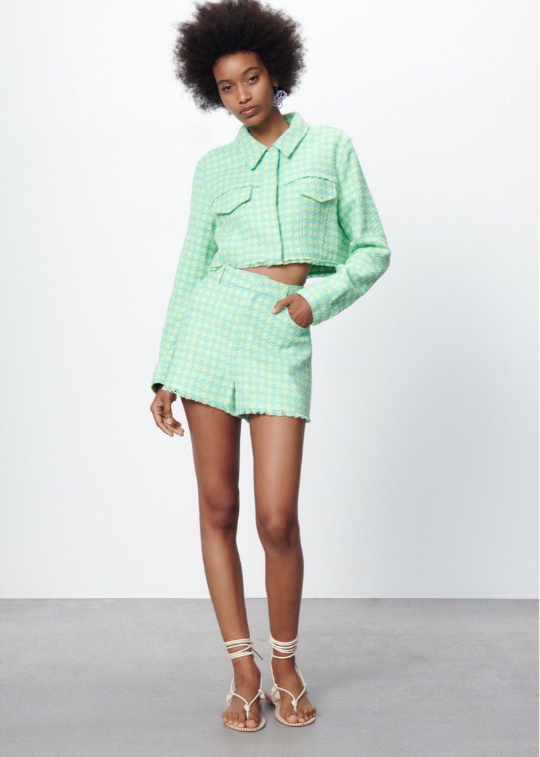 Zara gingham jacket online