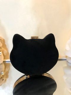 💜💕Primadonna Collection Italy Cat Shaped Hardcase Evening Sling Clutch Bag