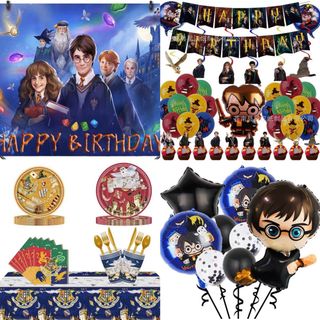 Harry Potter Birthday Banner Party Supplies Backdrop Cartoon Party  Decoration