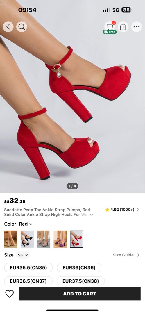 Red heels closed toe store