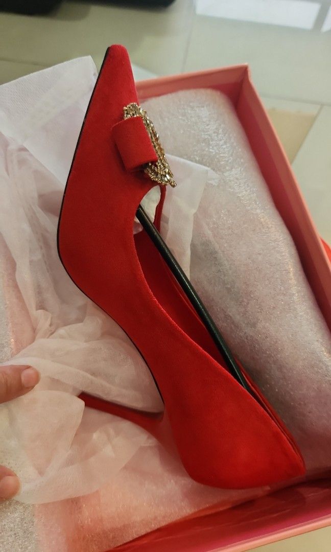 RED HEELS SHOES SUITABLE FOR DINNER OR CNY