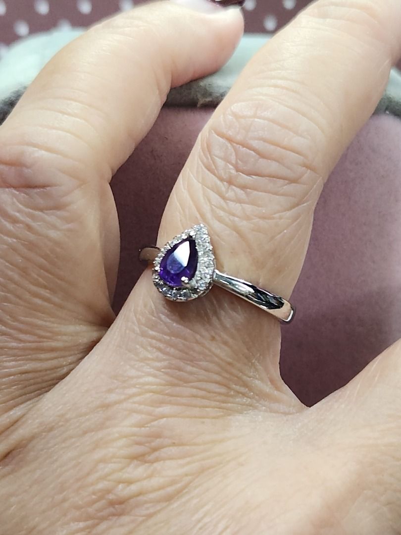 Purple teardrop ring shop