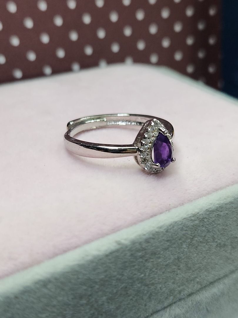 Purple teardrop ring new arrivals