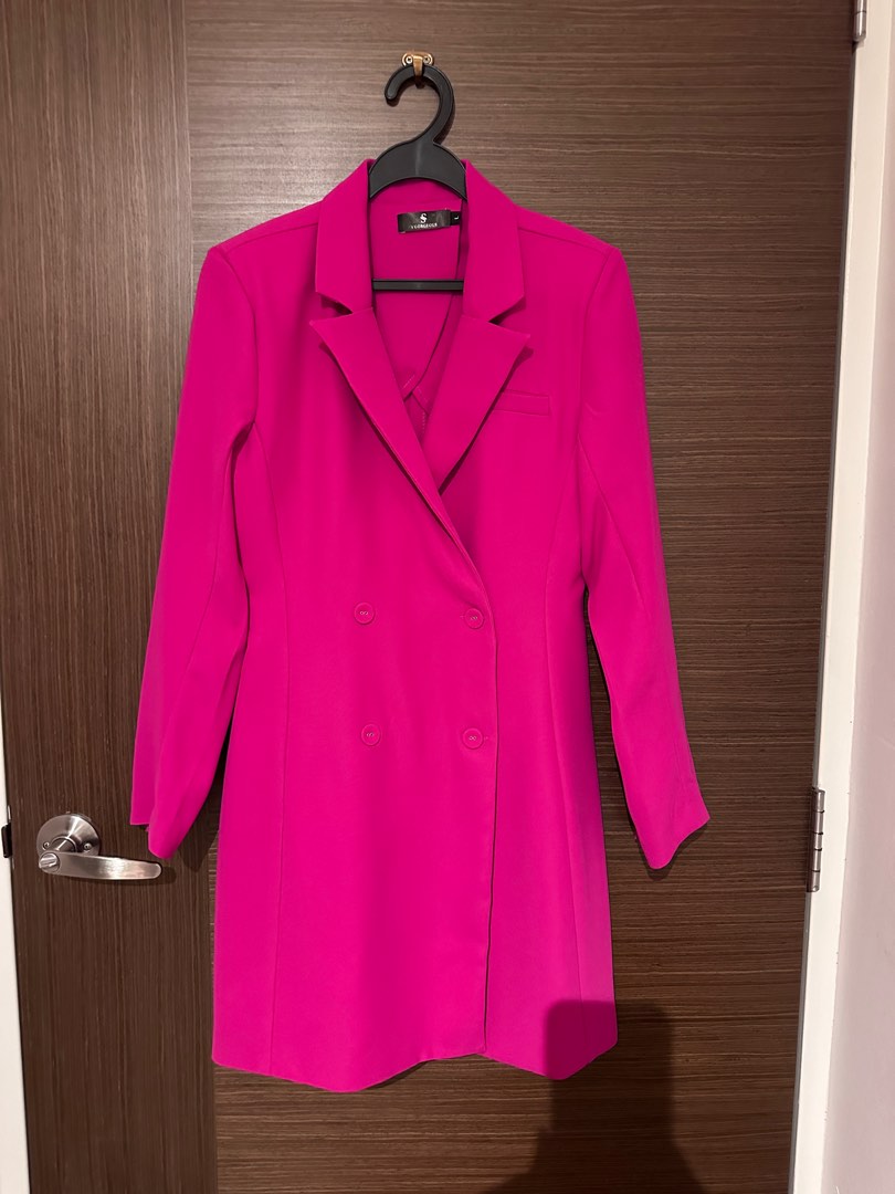 S gorgeous bright pink blazer dress, Women's Fashion, Dresses & Sets ...