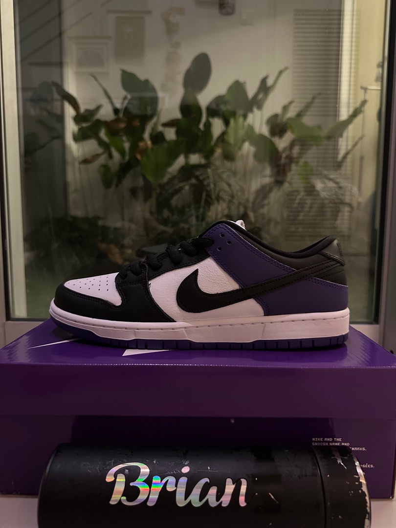 purple and black sb dunks