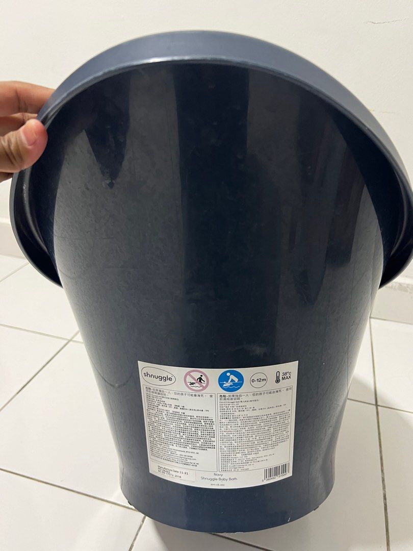 Shnuggle Baby Bath Tub with Plug for Newborn, Babies & Kids, Bathing