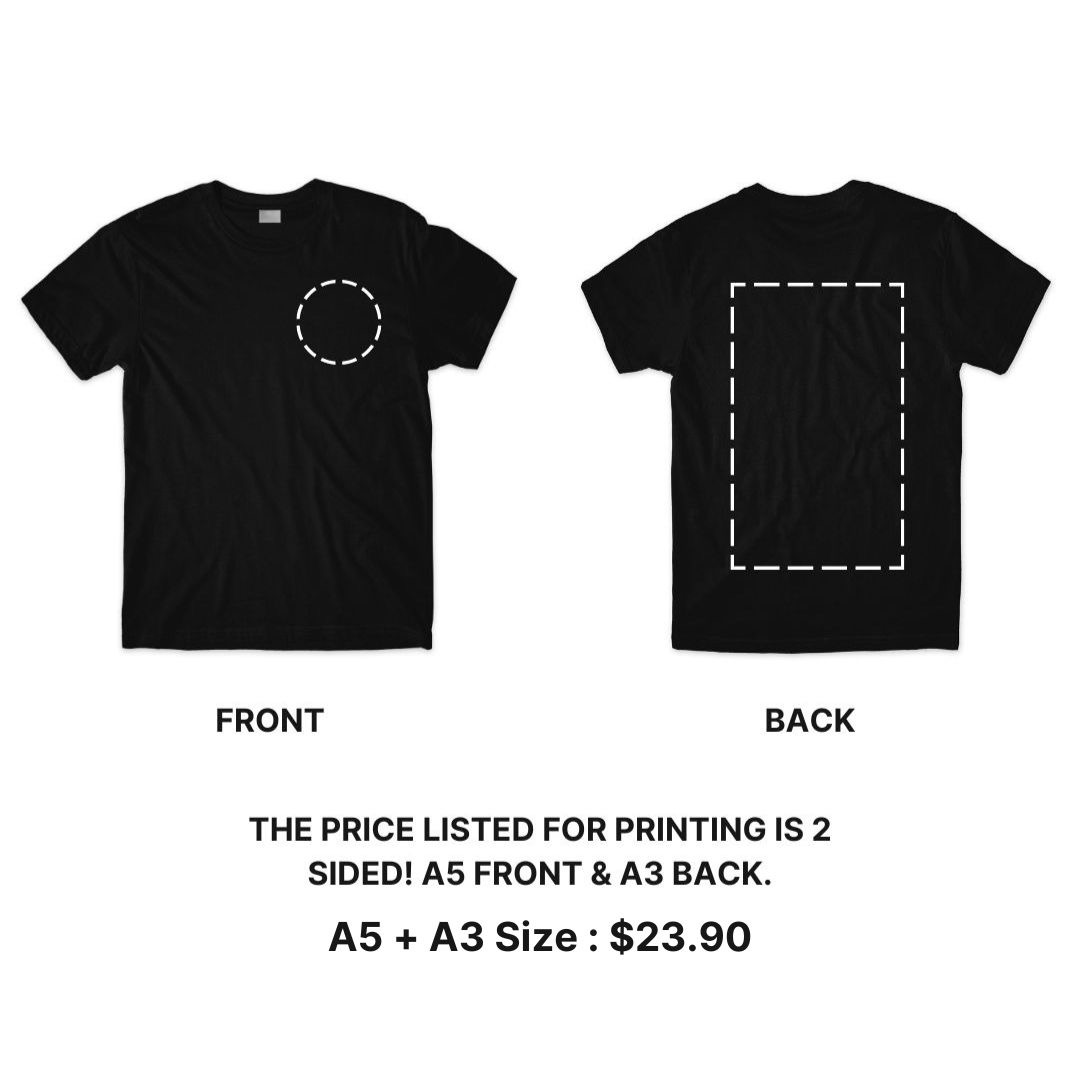 Singapore Customised T Shirt Printing 180GSM SG Custom Photo Print Birthday Concert Corporate Company Class Staff Uniform Tee Shirt Men s Fashion Tops Sets Tshirts Polo Shirts on Carousell