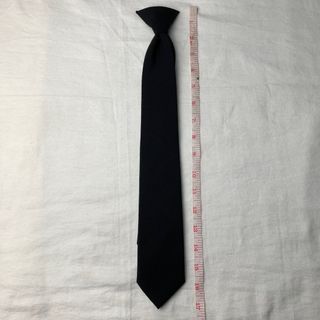 Solid Black Clip Necktie