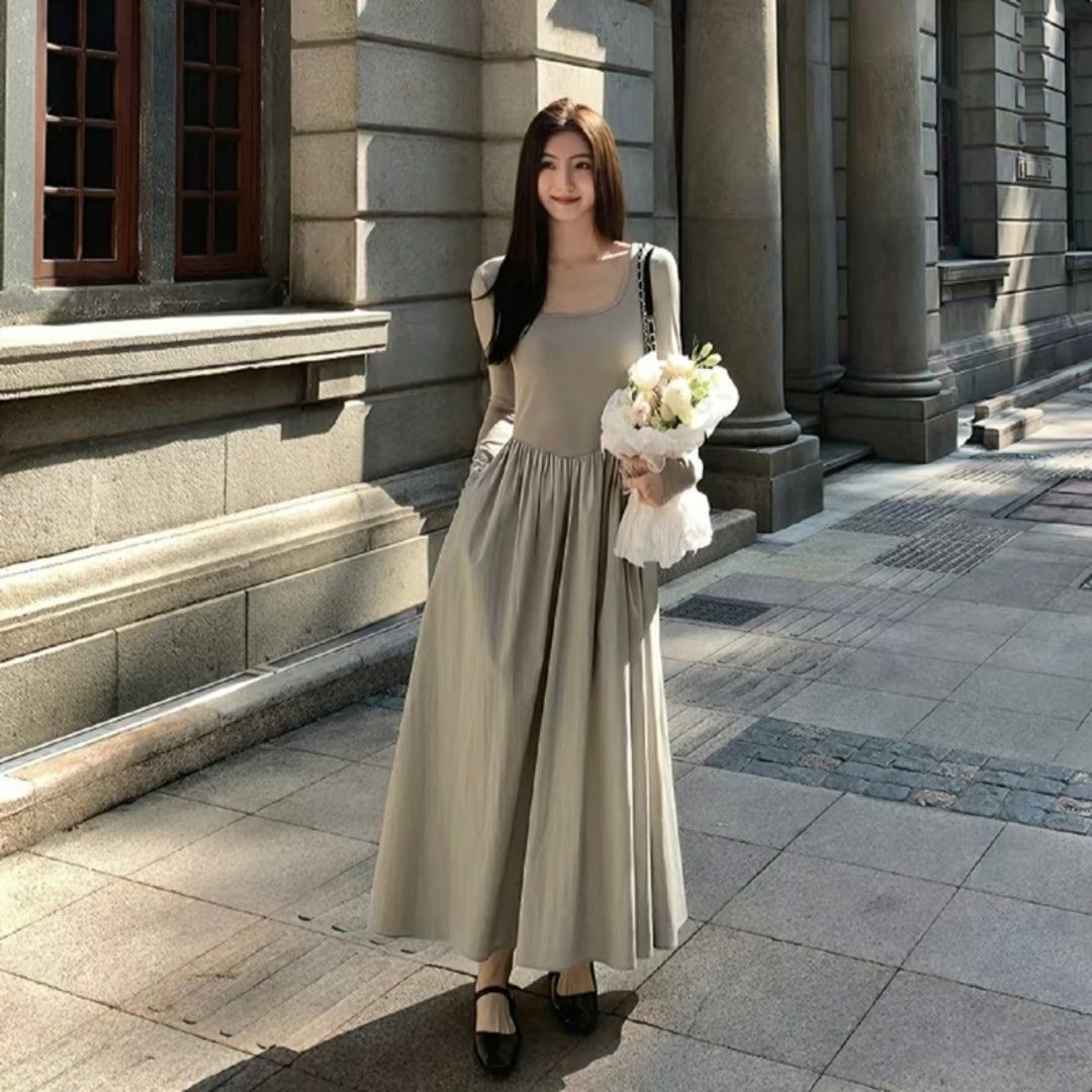 Square maxi dress