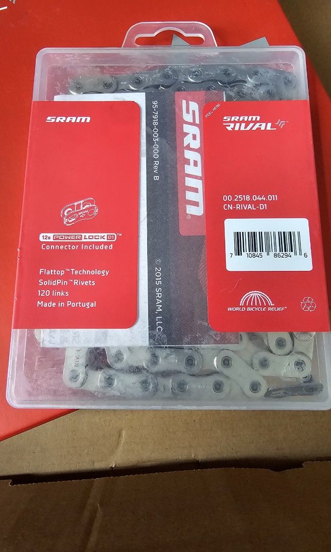 Sram Rival Chain SRAM Rival 12sp chain, Sports Equipment, Bicycles & Parts, Parts ...