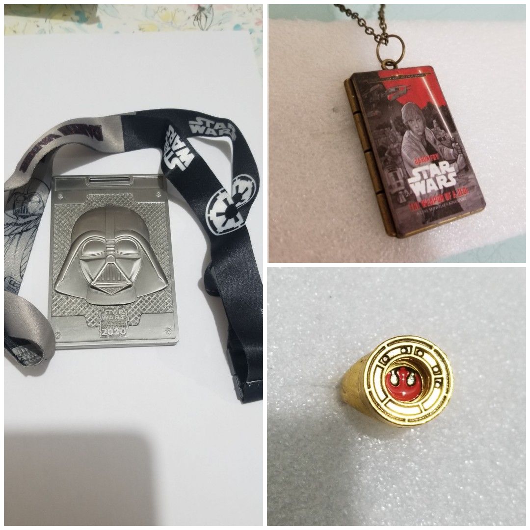 STAR WARS THEME CARD HANGER NECKLACE STAR WARS JEDI RESISTANCE RING SIZE 10 Carousell
