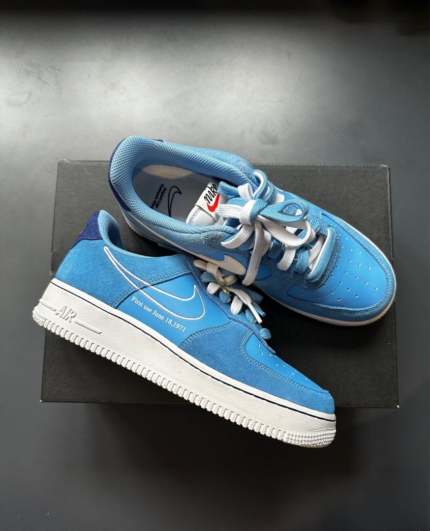 Nike air force deals 1 7 blue suede