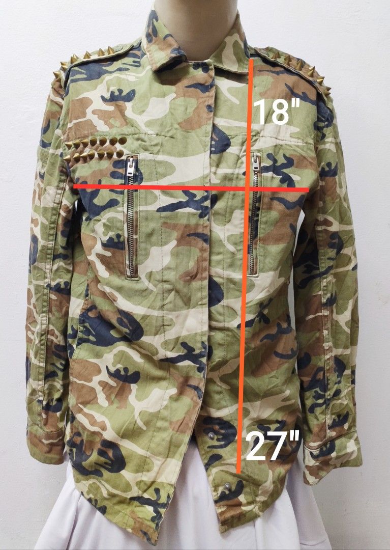 Punk army jacket top